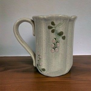 MPM Pottery Mountain Meadows Coffee Mug Flower Design Signed April 1988